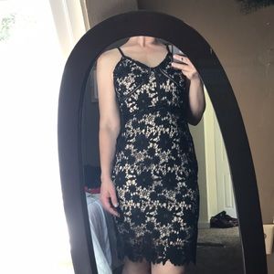 Sexy crochet overlay dress with cut outs; party; date; cocktail